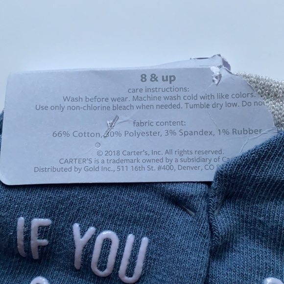 Carter's Little Girls' 2-Pack Slogan Socks - Picture 6 of 6